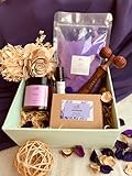 Astrid Lavendel-Geschenkset, Frauentagsgeschenk, Beruhigung und Entspannung, 5er Set, Bade- und Körperpflege, Wellness-Spa-Korb, Paraben- und Sulfatfrei