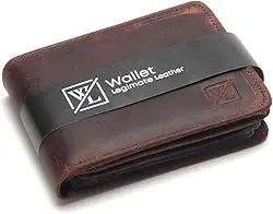 Carteira Masculina Em Couro Porta Cartão Documentos Moderna Zíper Horizontal Grande Wl