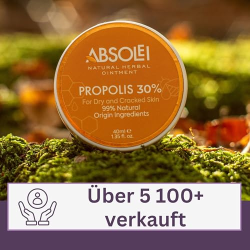 Absolei Propolis Salbe, Natürliche 30% Propolis Salbe für Juckende, Trockene und Rissige Haut, 40 ml (1er Pack)