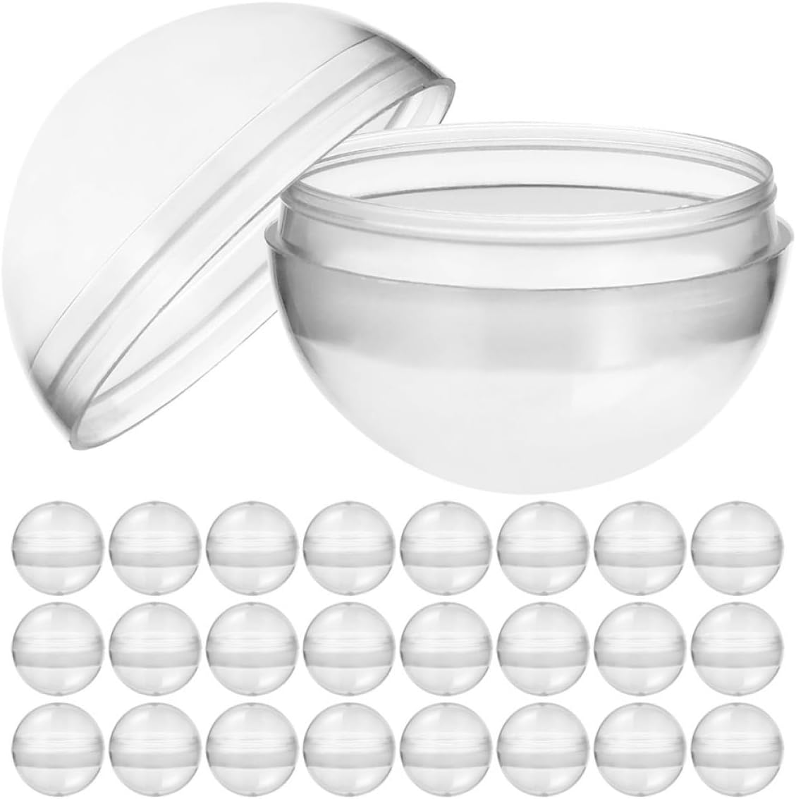 Plastic Capsules Small Round Containers for Gumball Machine Candy Storage and Craft Supplies