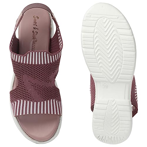 Image of Smart & Sleek Women Lightweight Sports Flatforms Sandals-AB69