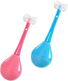 WOFASHPURET 2Pcs Tumbler Escova De Dentes Crianças Cerdas Escova De Dentes Boca Inteira Escova De Dentes 360 ° Oral Escova De Limpeza Escova De Dentes Infantil Escova De Dentes De Desenho