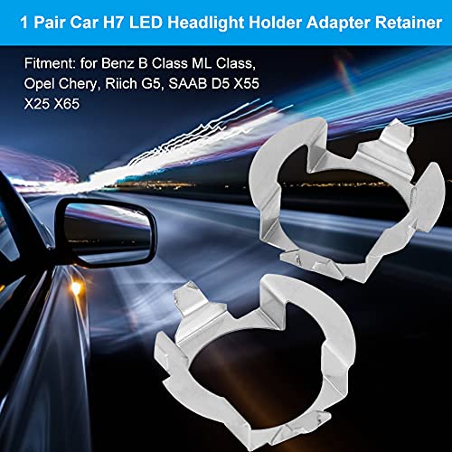 Image of Keenso 1 Pair H7 Bulb Holder Adapter, H7 LED Headlight Adapter Bulb Base Holder Socket Retainer for Benz B Class Touareg Opel Molded Products