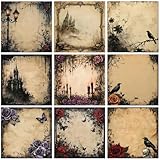 ZCPTZ 9 Pcs Gothic Style Notepads 3' x 3' Self-adhesive Goth Note Pads Memo for Office Work School Home Halloween Decor Supplies- 450 Sheets Reusable Gothic Sticky Notes