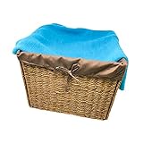 Removable Brown Fabric Liner to Fit 13' x 13' x 10' Square Basket by Trademark Innovations (LINER ONLY)