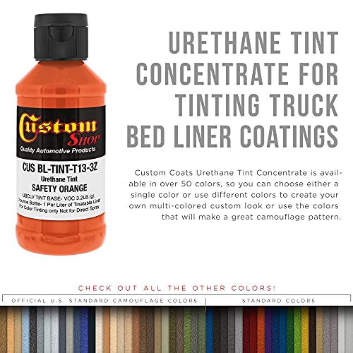 Image of Custom Coat 3 Ounce, Safety Orange, Bed Liner Tint Concentrate