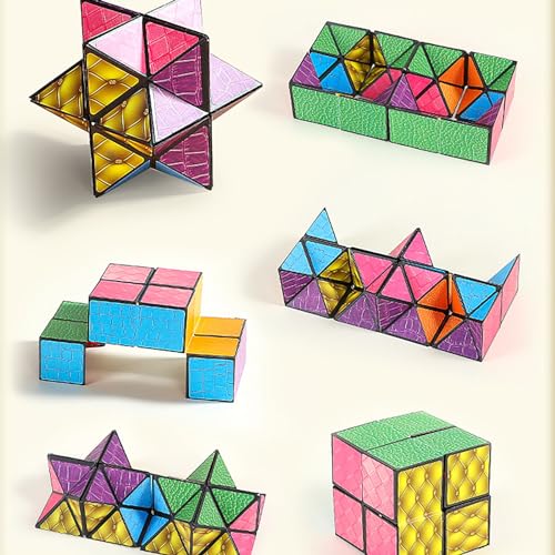 Alalatois BBMF01 Magic Cube 2 In 1 Set Puzzle Brain Teasers Toy Geometric Brain Teaser Puzzles Geometry 3D Logic Iq Games Puzzle Cubes thumb #1