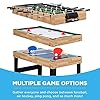 Best Choice Products 10-in-1 Combo Game Table Set w/Hockey, Foosball, Pool, Shuffleboard, Ping Pong, Checkers, Bowling, and Backgammon - Natural