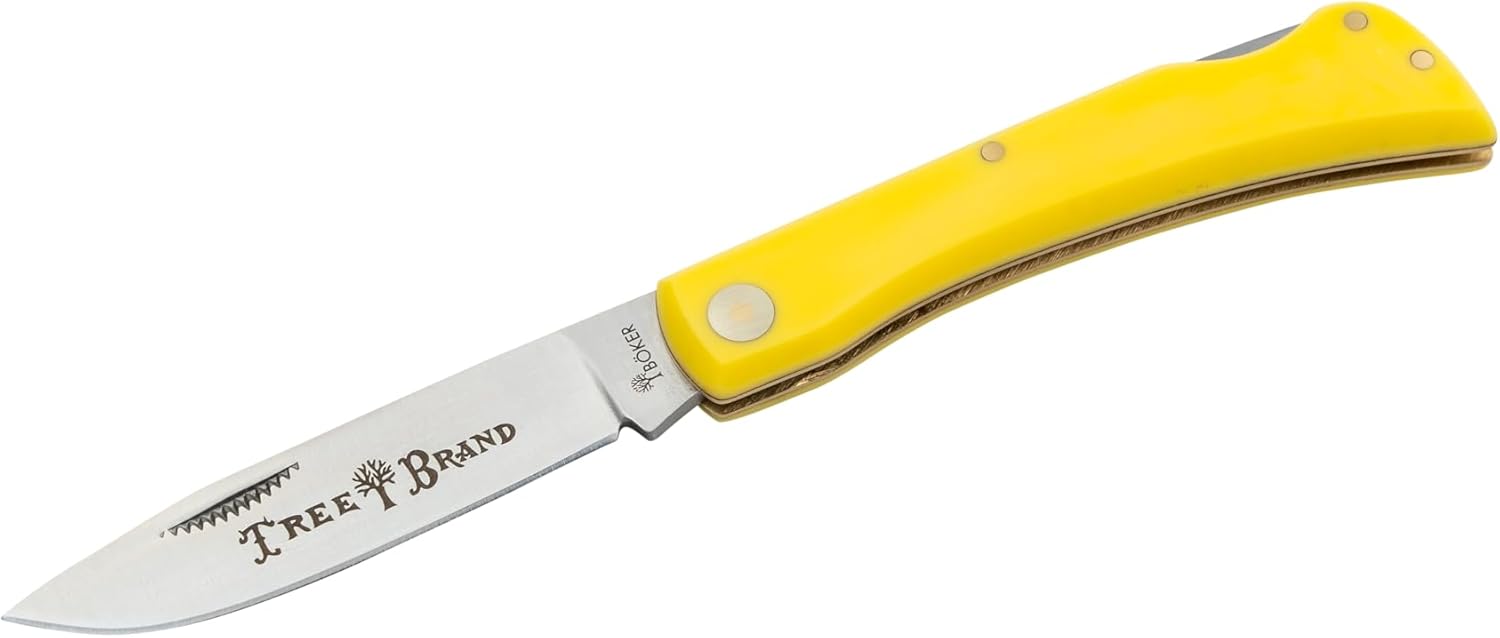 Boker Range Buster JR 3 Inch Pocket Knife, Yellow Synthetic, Traditional Series 2.0, Made in Germany