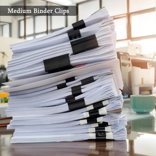 125 Pcs Paper Binder Clips, 4 Assorted Sizes,Jumbo, Large, Medium, Small, Mini, File Metal Fold Documents Clamps for Teacher School Office and Business, Home Supplies image 3