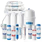 PureDrop RTW5AK SGS-Tested Reverse Osmosis Alkaline Water Filter System, 6 Stage pH+ Alkaline Remineralization Under Sink RO Water Filtration System Plus Extra 3 Filters, 50 GPD