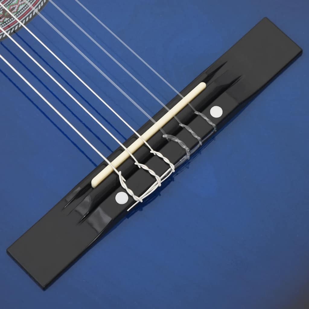 Westerngitarre Cutaway 38 Zoll Blau-Schattiert mit 6 Saiten Akustikgitarre für Anfänger Kinder Erwachsene, Lernset mit Zubehör, Tonabnehmer, Gurt, Plektrum, Stimmgerät, Tasche