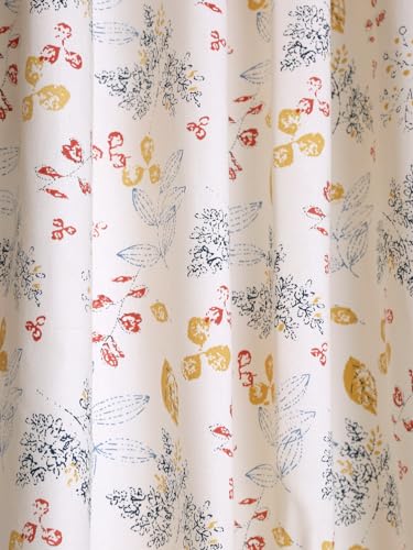 Image of Cortina 100% Cotton, Bohemian Tasseled Boho Printed, Room Darkening Curtains for Windowd (with Back Tabs) - 5 Feet, Black, 1 Piece (Length 150 Cm)