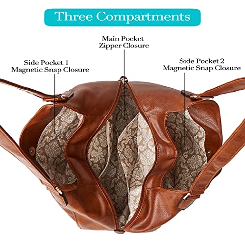 Image of Multi-pocket Shoulder Bag for Women | Fashion Vegan Leather, Daily Tote Purse, for Travel Work Everyday