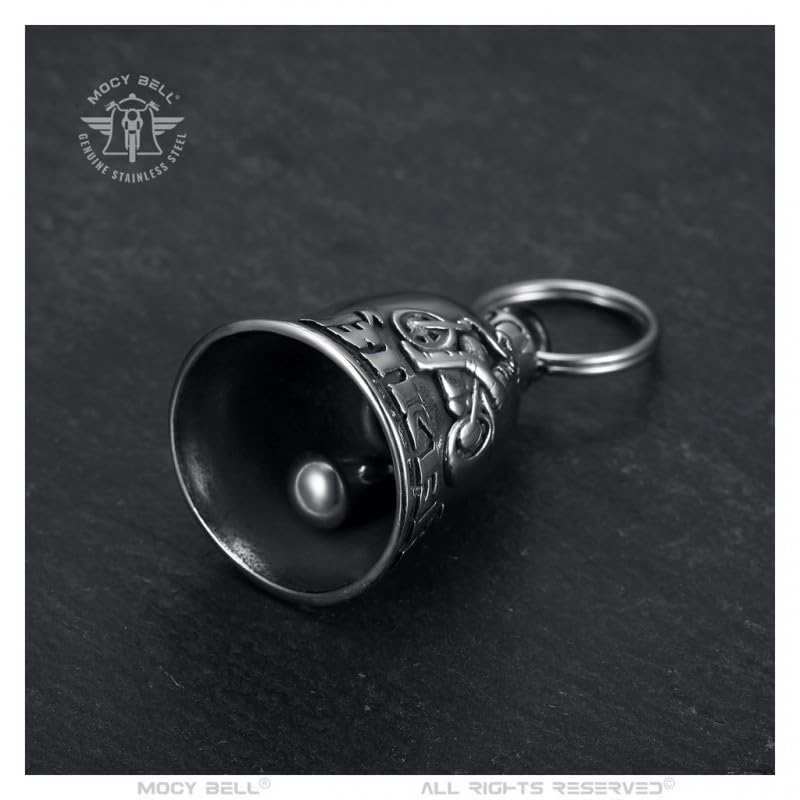 Clochette moto BIKER Guardian Gremlin Mocy Bell Acier inoxydable Argent