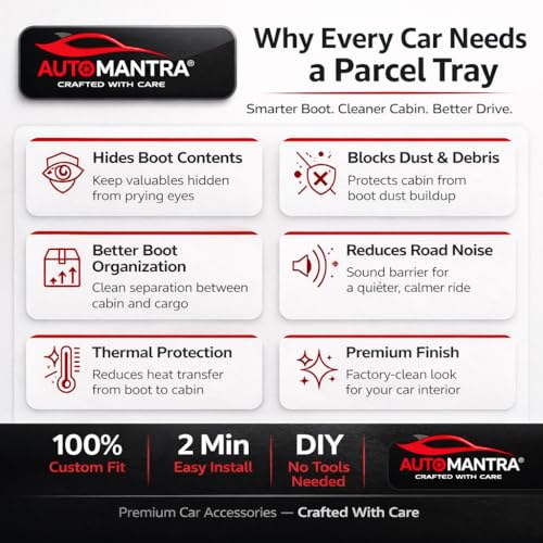 Image of Premium Parcel Tray for Maruti Suzuki Alto 800 Rear Parcel Shelf Board with Fabric Top Surface Reinforced Molded Base Strong Load Bearing Easy DIY Installation Vehicle Specific Fit Black