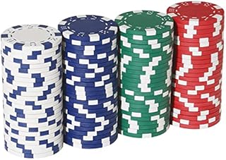 LUOBAO Poker Chips for Card Board Game - 4 Colors,11.5 Gram (25 Green,25 Blue,25 red,25 White)