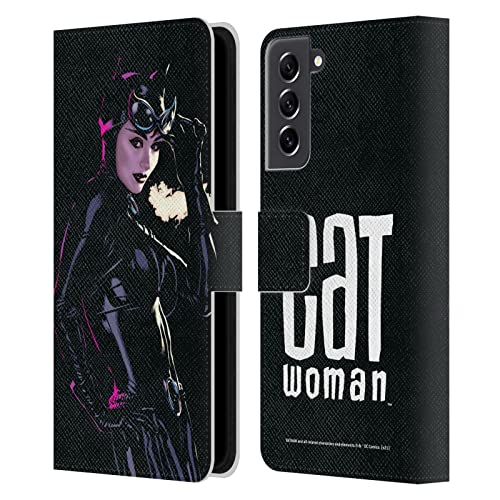 Funda Batman DC Comics Samsung Galaxy S21 FE 5G carcasa cuero Catwoman libro