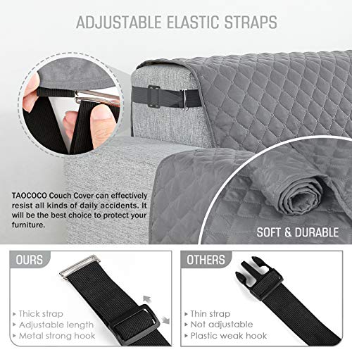 Image of TAOCOCO Couch Slipcover L Shape Sofa Cover Sectional Couch Chaise Lounge Cover Reversible Sofa Cover Furniture Protector Cover for Home Decor (Light Gray, X-Large)