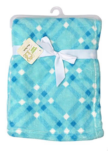 Snugly Baby Tartan Ultra Soft Fleece Blanket (Aqua)