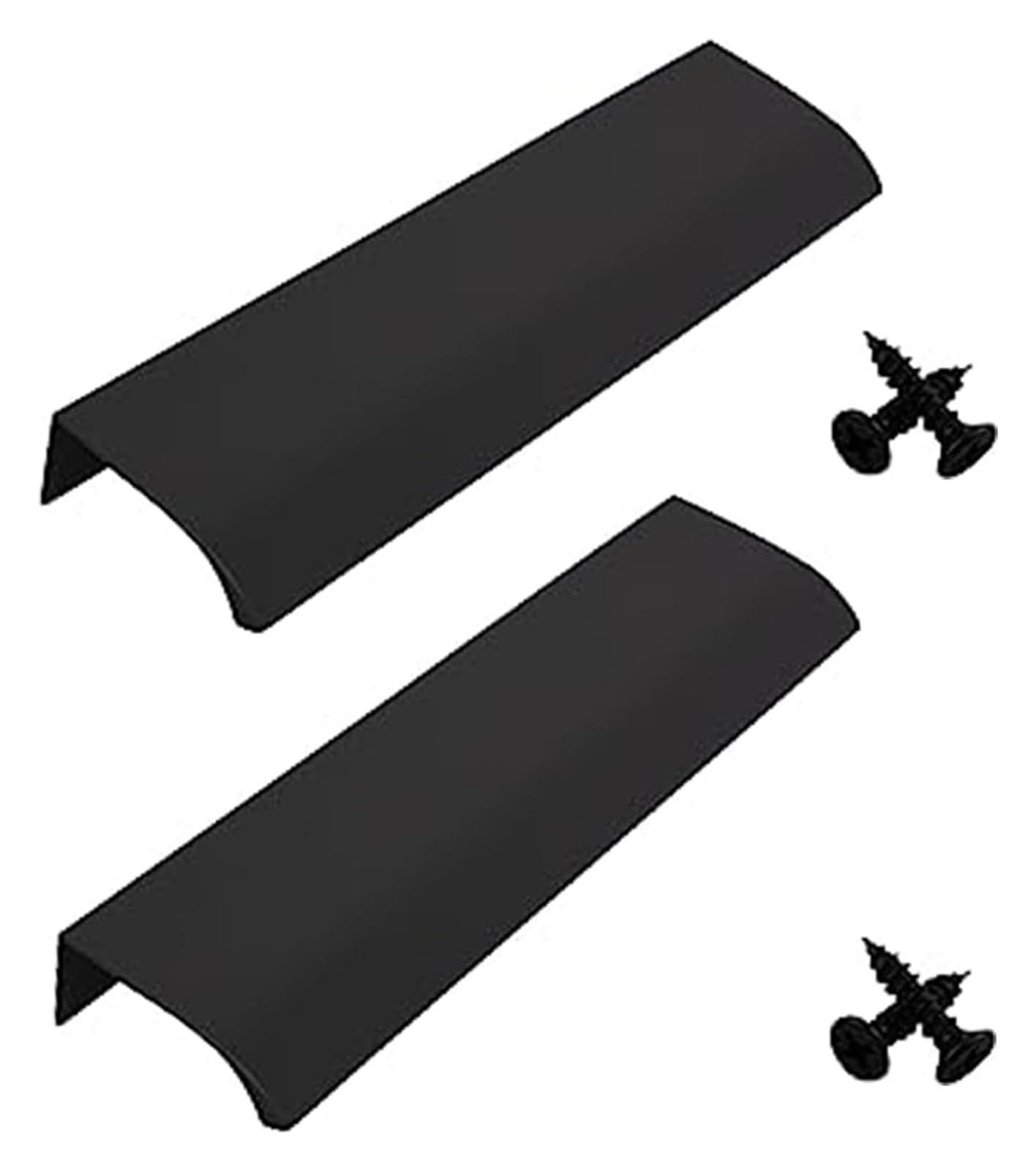 Mbhhu One Color Hidden Drawer Pulls，2 Pack Invisible Kitchen Cupboard Handles Black Concealed Drawer Handles Finger Edge Pull Cabinet Door Handles Aluminium Alloy Hidden Furniture Drawer(Length:1000mm)