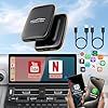 CarPlay inalámbrico actualizado 2025 y Android Auto Dongle compatible con Netflix/YouTube, CarPlay Ai Box con cable USBA-C y USBC-C para iPhone Android, convierte transmisión de juego de automóvil con