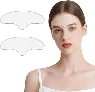 2 Pièces Reusable Silicone Anti Wrinkle Patches for Forehead, Patch Anti-rides pour le Front, Patch Anti Rides Visage,Réduit Les Rides du Sourire, Lisse les Ridules, Hydratation Profondeur