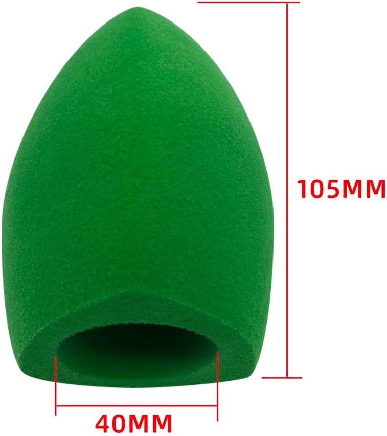 Flocking Mic Sponge Print Logo Covers Customized Microphone Windscreen Foam Windsshield For TV Stations Reporters Interview (Green)