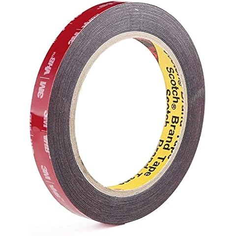 Double Sided Tape Mounting Tape 12.5mm x 5.5m Length Heavy Duty Waterproof Black Foam Tape No Residue for Home Office Automotive Decorations and LED Strip Lights Cover