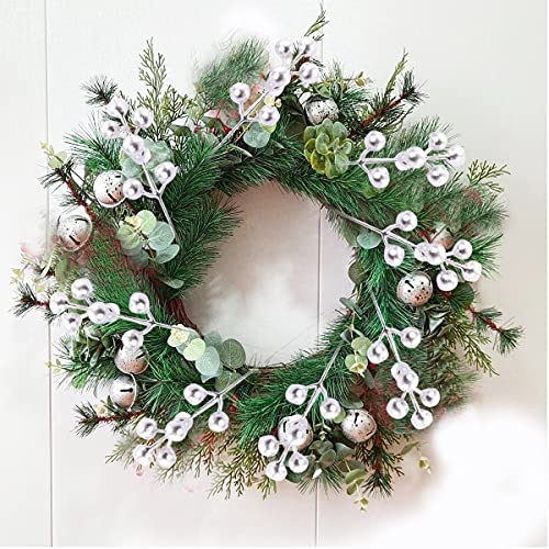 60Packs Silver Ornaments Berry Picks Artificial Christmas Berry Spray Iced Berry Stems Red Berry Twig Branches For Christmas Holiday Winter Floral Arrangement Centerpiece Seasonal Decoration #TOP2