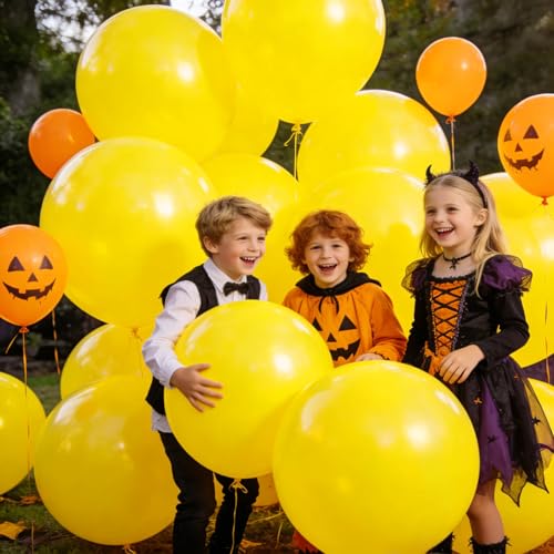 Image of 32Pcs Yellow Big Balloons 18 Inch, Round Large Latex Party Balloons for Birthday Wedding Decorations. (yellow)