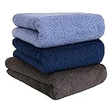 hiorie(ヒオリエ) 日本製 ビッグフェイスタオル 約40×100cm ホテルスタイルタオル クラッシー 3枚セット アソート3色02 ふかふか 最高級超長綿 瞬間吸水 厚手 ビッグ フェイスタオル 泉州こだわりタオル認定