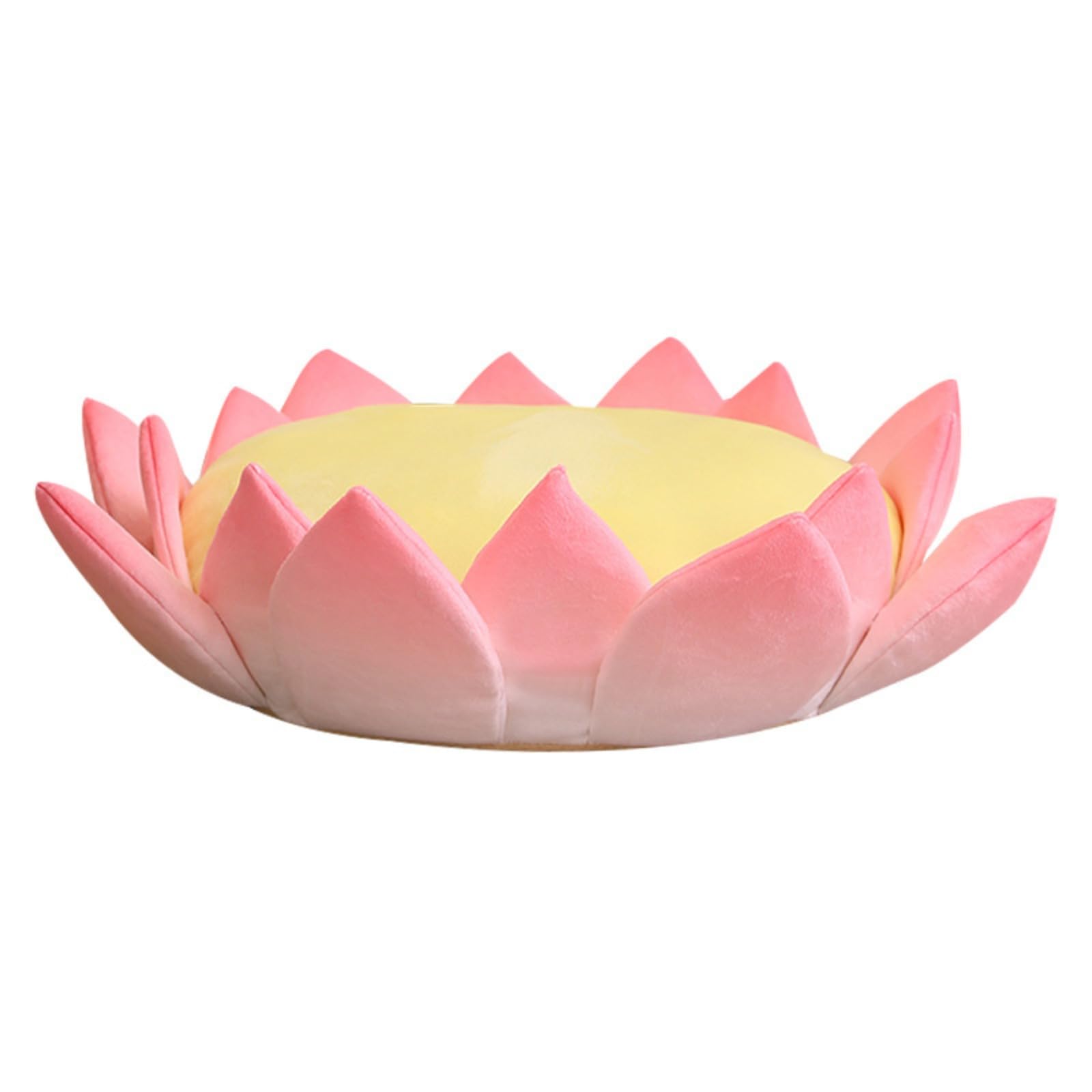 Lotus Flower Pillow Plush Floor Cushion Cartoon Anime Stuffed Plants Throw Pillows for Home Decor(Lotus Flower,40cm)