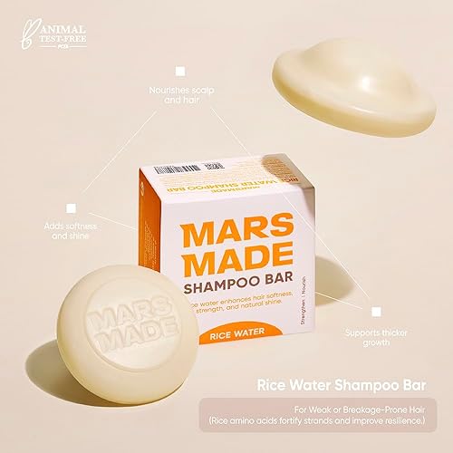 Miniatura 3 de Rice Water Shampoo Bar 2.0 - Jabón natural hidratante e hidratante para el cabello para fortalecer y nutrir el cuero cabelludo, barra sólida para