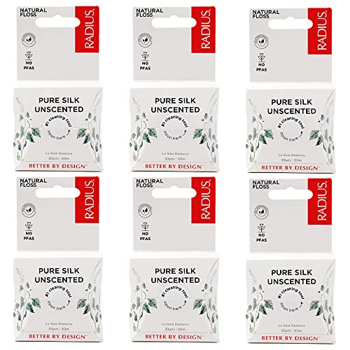 RADIUS Natural Silk Dental Floss (Pack of 6)