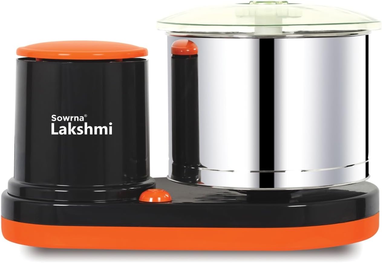 YJ666 150W Wet Grinder, Orange and Grey