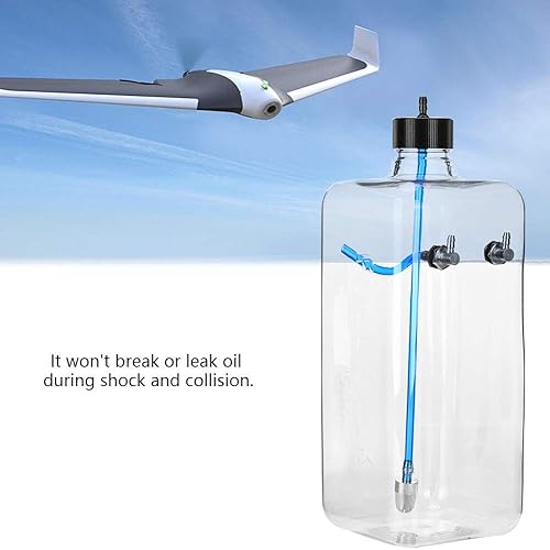 Miniatura 16 de Tanque de combustible a control remoto, piezas de accesorios, tanque de combustible de plástico transparente para avión RC (10.1 fl oz