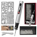 Elektrischer Gravierstift mit 30 Bits, Mini Gravierstift 3-Gang-Regler Bis 25.000 U/min USB-aufladbare Multifunktions-Graviermaschine für Schmuck,Glas, Keramik,Ideal für DIY,Hobbyist ﻿