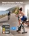 MERACH Foldable Exercise Bike - Exclusive APP for Customizable Plans, 16-Level Magnetic Resistance Folding Stationary Exercise Bike, 300lbs Capacity & Upgraded Comfort Seat Cushion
