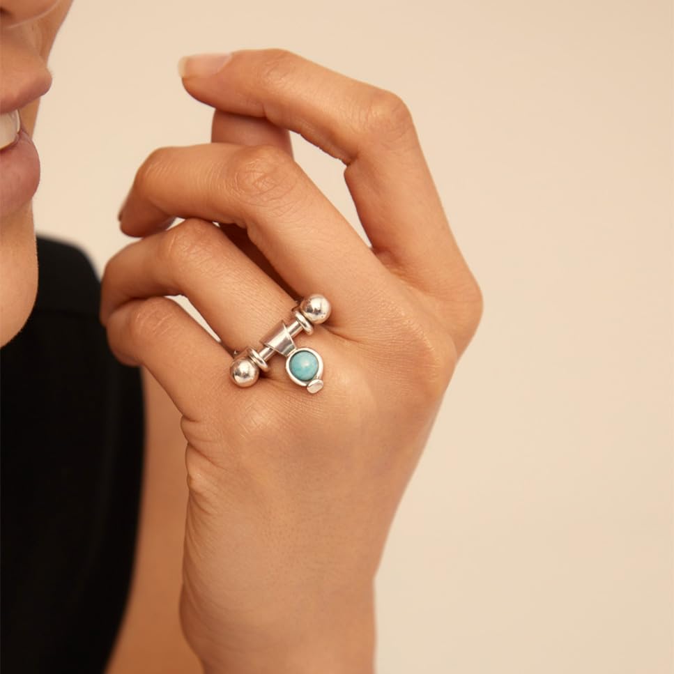 Anello mplable n argento sterlng d medo spessore, un anello sngolo, anello d'argento