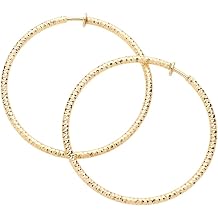 Textured Metal Hoop Clip on Earrings