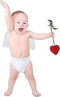Vista 7 de ARTIBETTER Conjunto de disfraz de Cupido de ángel, mini juego de cupido de Cupido con lazo y flechas alas para la cabeza, conjunto de disfraz