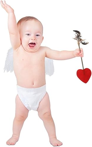 Miniatura 7 de ARTIBETTER Conjunto de disfraz de Cupido de ángel, mini juego de cupido de Cupido con lazo y flechas alas para la cabeza, conjunto de disfraz para