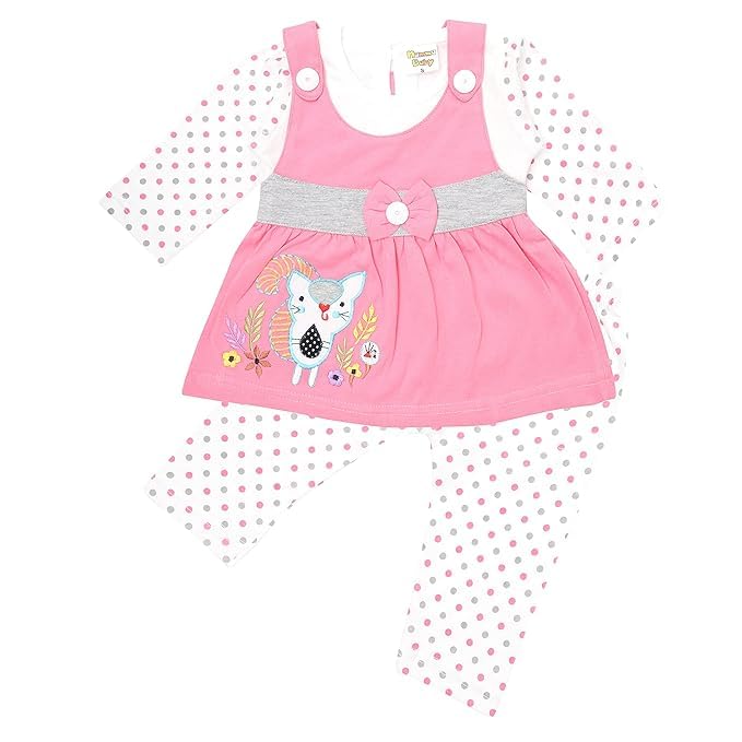 Image of NammaBaby Baby Girl's A-Line Mini Frock Dress (Pack of 1)