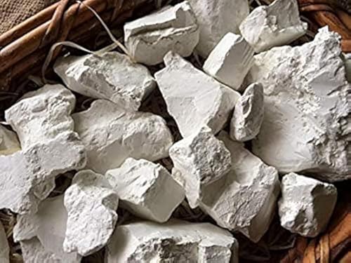 Pmw - Cleaned Kaolin Clay Chunks - Edible - Cosmetic Grade - Original - 100 Grams, White
