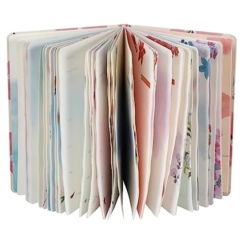 SIIXU Undated Weekly Planner with 48 Weeks, To Do List Notebook, Flower Theme Daily Organizer Journal, A5, 5.8"x8.5", 128 Pages Cover