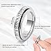 LiyCarp Mens Fidget Rings Anxiety Ring for Women Stainless Steel Zirconia Spinner Ring Stress Relieveing Cubic Zirconia Band Fidget Toys for Adults (Silver, 6)