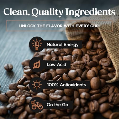 Miniatura 6 de Dolce Superfoods Café instantáneo orgánico - Certificado USDA, sabor audaz y suave, 14 onzas aptas para viajes, sin aditivos, sin OMG