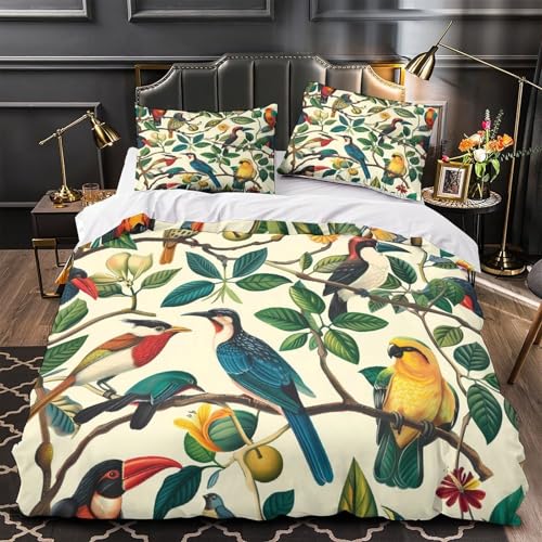 Housse de couette imprimé 3D illustration botanique 140x200 super douce - 2
