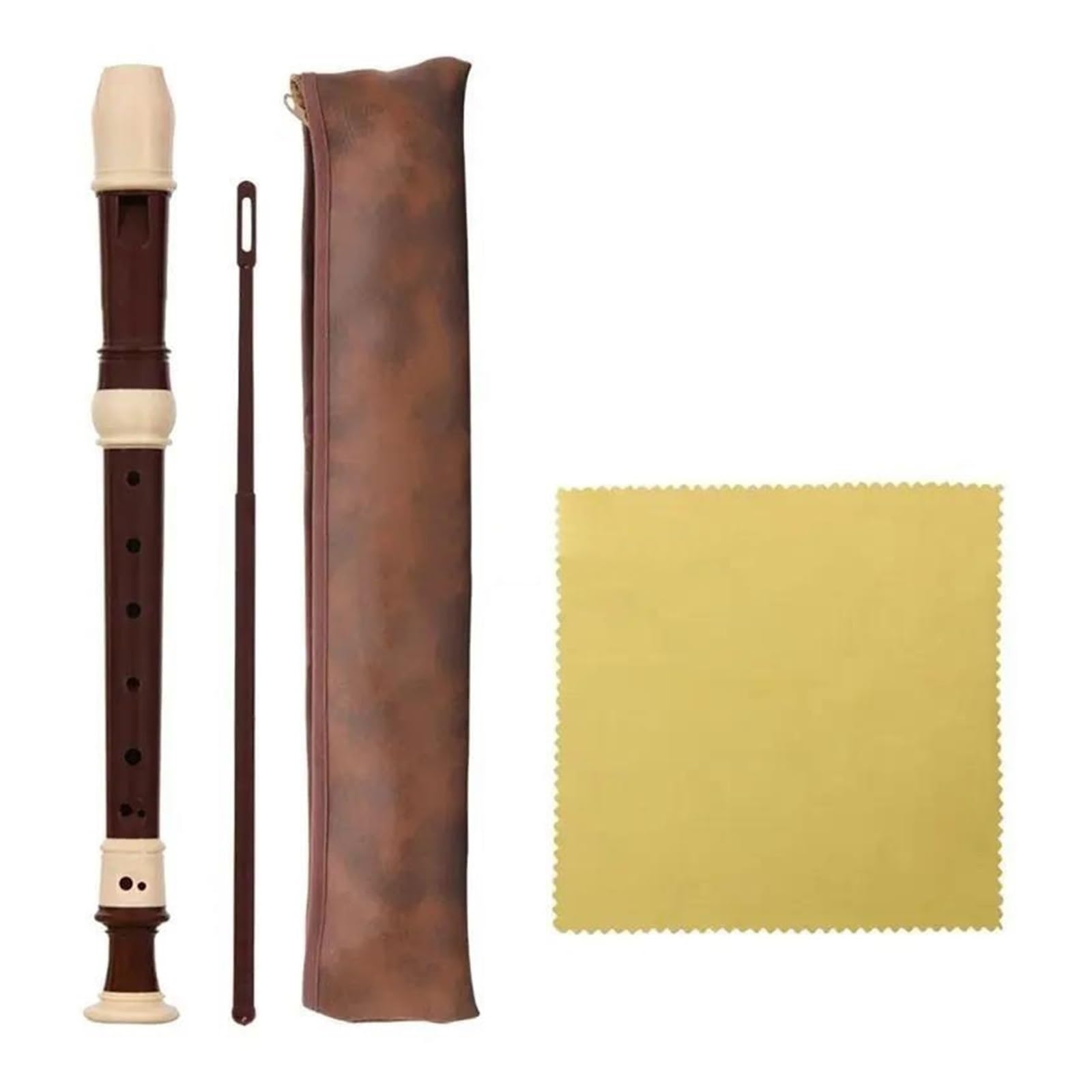 Flauta Dulce Profesional Flauta Dulce Saxophone Clarinete Extraíble De Resina ABS 8 Agujeros(Brown)